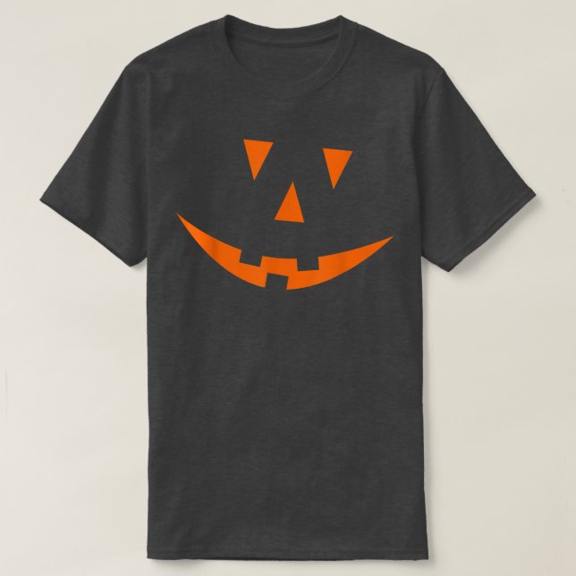 Jack O' Lantern Pumpkin Face Halloween-Kostüm T-Shirt (Design vorne)