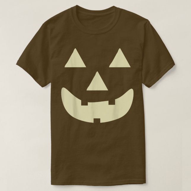 Jack O' Lantern Pumpkin Gesichtsausdruck Halloween T-Shirt (Design vorne)