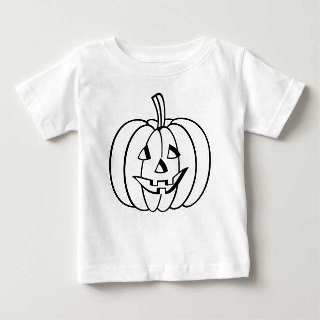 Jack-O-Lantern-Pumpkin-Halloween Baby T-shirt (Vorderseite)