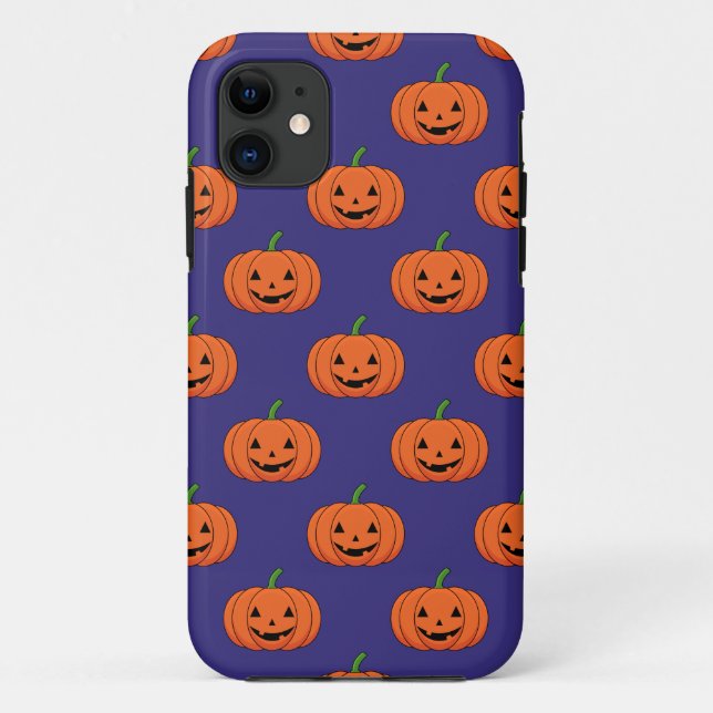 Jack-O'-Lantern Pumpkin Halloween-Muster Case-Mate iPhone Hülle (Rückseite)