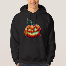 Jack-o-Lantern RETRO StilHalloween-BLACK-Hoodie