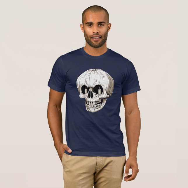 Jack O Lantern Schädel Halloween Gothic T-Shirt (Vorne ganz)
