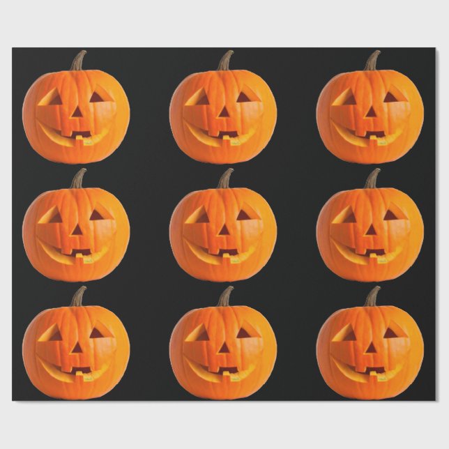 Jack-O-Lantern-Schleifpapier Geschenkpapier (Flach)
