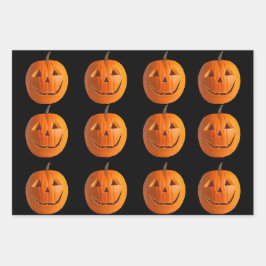 Jack-O-Lantern-Schleifpapier Geschenkpapier Set