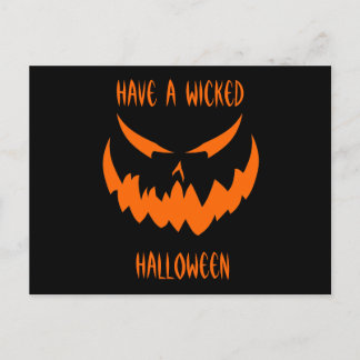 Jack-O'-Lantern-Seite II, Orange Postkarte