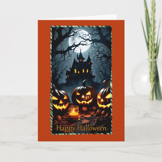 Jack-O-Lantern-Sitzungskarte Karte (Vorderseite)