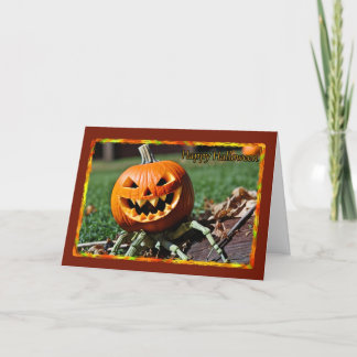 Jack-O-Lantern-Spider-Halloween-Karte Feiertagskarte