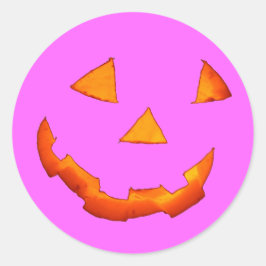 Jack-o'-Lantern-Sticker Runder Aufkleber
