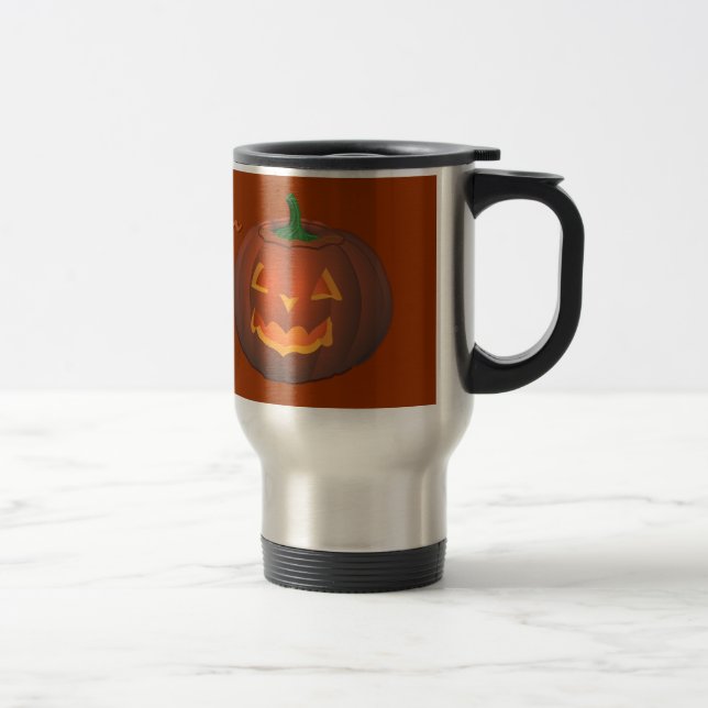 Jack-o-lantern Travel Mug Halloween Pumpkin Cups Reisebecher (Rechts)