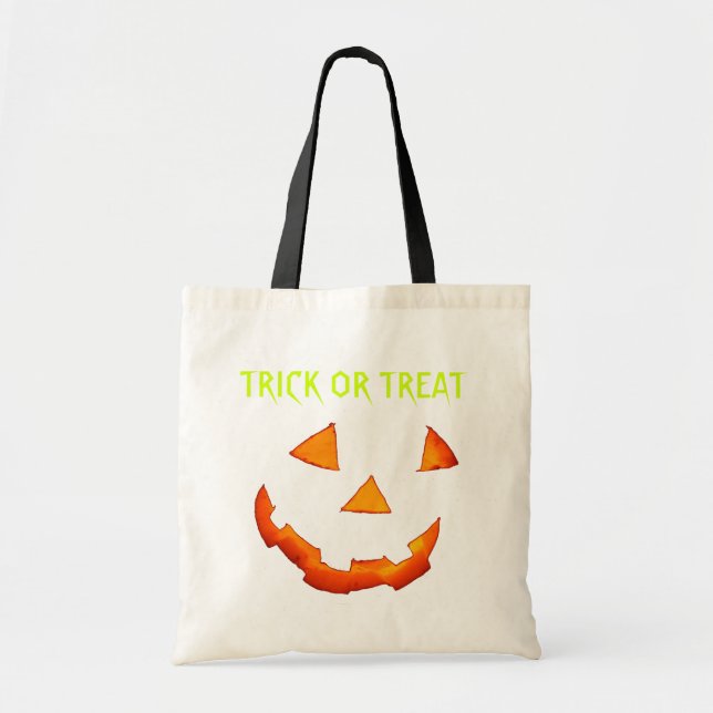Jack-o'-Lantern Trick-oder-Leckerei-Beutel Tragetasche (Vorne)