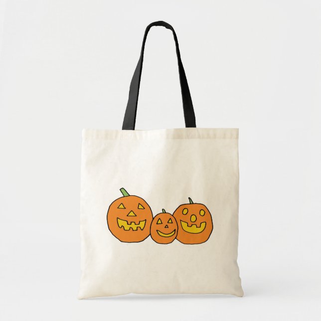 Jack-o'-Lantern-Trio-Beutel Tragetasche (Vorne)