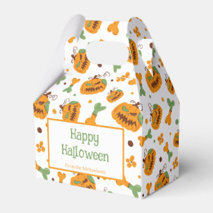 Jack-o-Lantern und Knochen Spooky Custom Halloween Geschenkschachtel