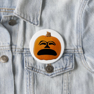Jack o' Lantern Unglückliches Gesicht, Halloween P Button