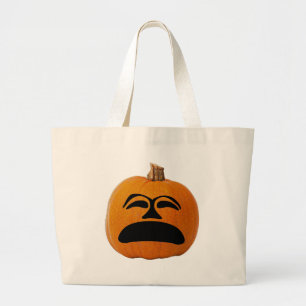 Jack o' Lantern Unglückliches Gesicht, Halloween P Jumbo Stoffbeutel