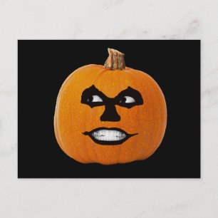 Jack o' Lantern unheimliches Gesicht, Halloween-Kü Postkarte