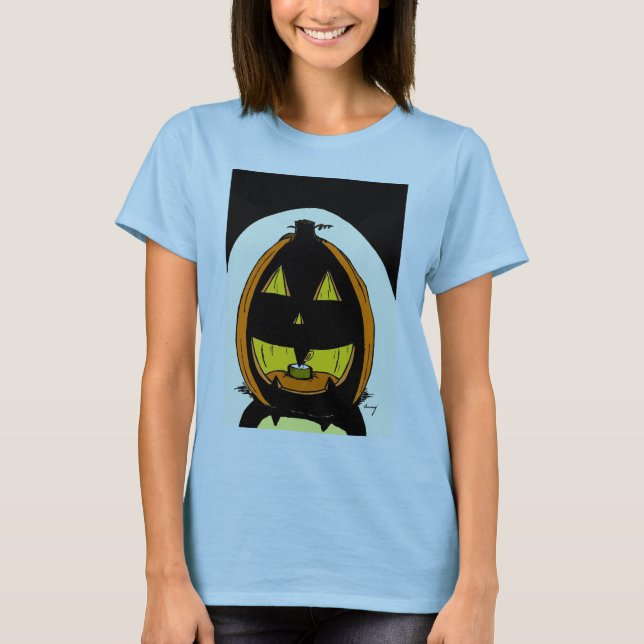 Jack o' Lantern Womens Baby Doll T - Shirt (Vorderseite)