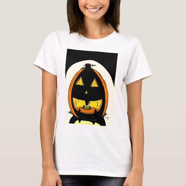 Jack o' Lantern Womens Spaghetti Tank (Vorderseite)
