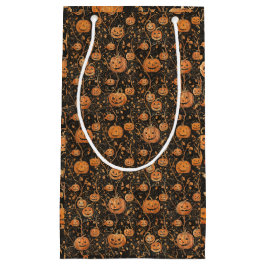 Jack-o-Lanterns auf der Weinbeutel Kleine Geschenktüte