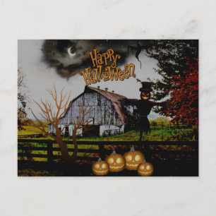 *~* Jack-o-Lanterns - Scarecrow HALLOWEEN Postkarte