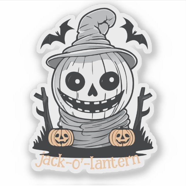 Jack-o-Laterne Aufkleber (Vorderseite)