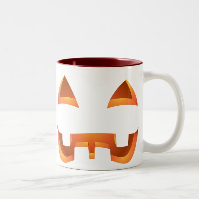 Jack-o-Laterne Cup Halloween Pumpkin-Tasse / Cups Zweifarbige Tasse (Rechts)