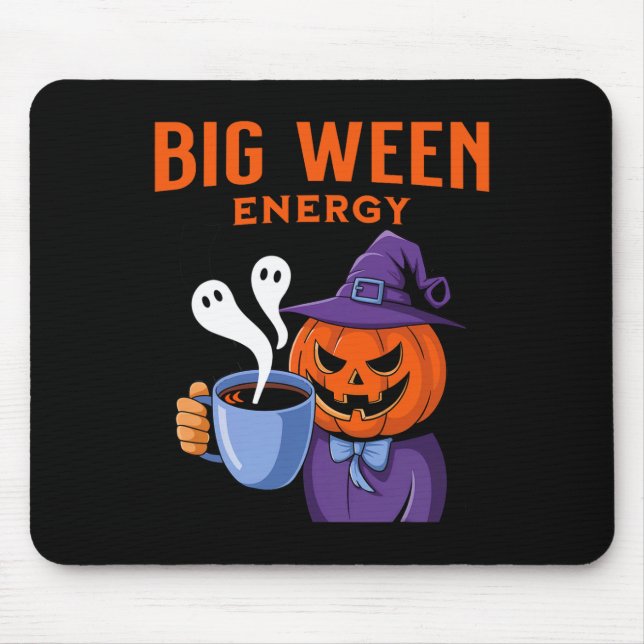 Jack-o-Laterne Halloween Big Ween Energy for Coffe Mousepad (Vorne)