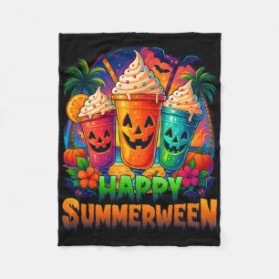 Jack-o-Laterne Summerween Vibes Skeleton Summer Wa Fleecedecke