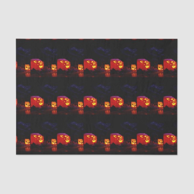 Jack-O-Laterne und Kerzengewebe Seidenpapier (Vorderseite)