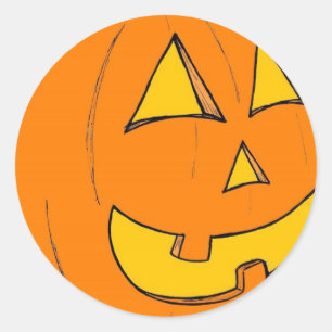 Jack o Laternen-Blau-Aufkleber Runder Aufkleber