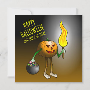 Jack-o-Laternen Trick oder Treat Karte
