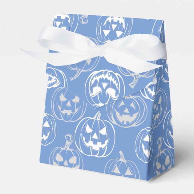 Jack-o-Laterterns Muster.White L blue BG Geschenkschachtel (Vorderseite)