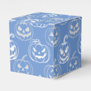 Jack-o-Laterterns Muster.White L blue BG Geschenkschachtel