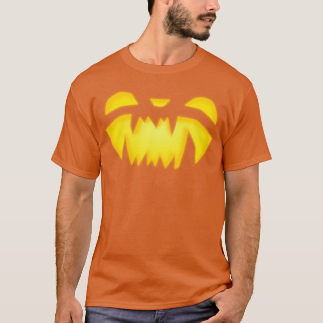 Jack-oder-Lantern-Gesichtspunkt T-Shirt (Vorderseite)