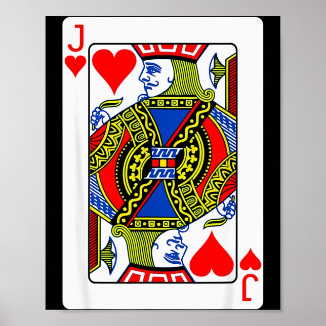 Jack Of Hearts Playing Card Valentine Costume  Poster (Vorne)