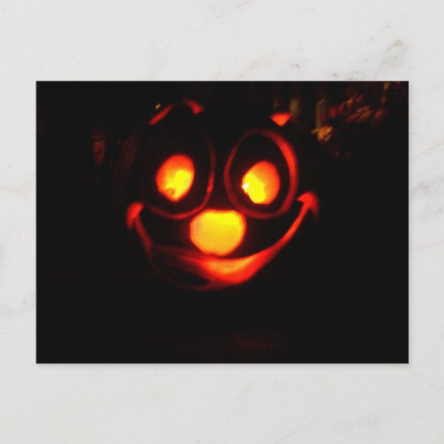 Jack O'Lantern All A'gllow Postkarte (Vorderseite)