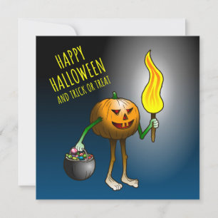 Jack O'lantern auf Trick oder Trete Karte