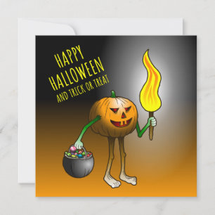 Jack O'lantern auf Trick oder Trete Karte