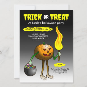 Jack O'lantern bei seinem ersten Süßes-oder-Saures Einladung