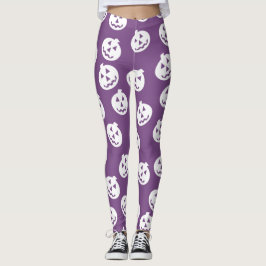 Jack O'Lantern Confetti-Leggings weiß/lila Leggings