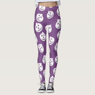 Jack O'Lantern Confetti-Leggings weiß/lila Leggings