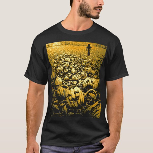 Jack O'Lantern Graveyard T-Shirt (Vorderseite)