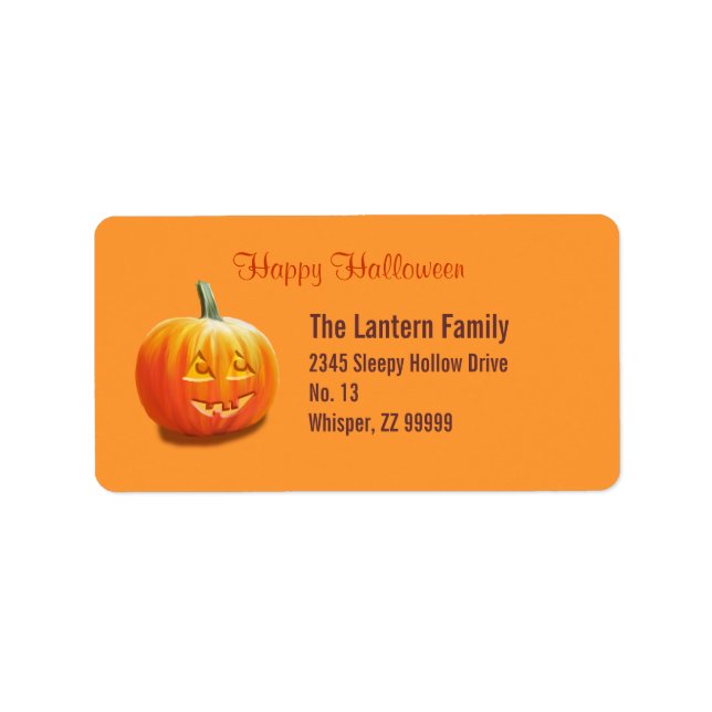 Jack O'Lantern Halloween-Adresseetikett Adressaufkleber (Vorne)