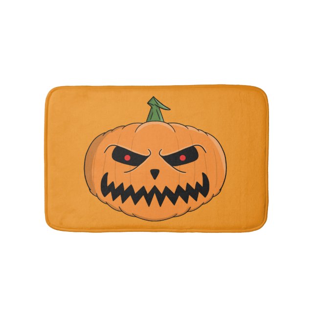 Jack O'Lantern Halloween Badematte (Vorderseite)
