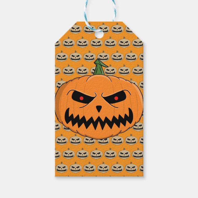 Jack O'Lantern Halloween Geschenkanhänger (Vorderseite)