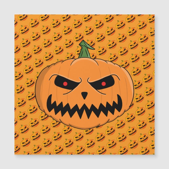 Jack O'Lantern Halloween Magnetkarte (Vorderseite)