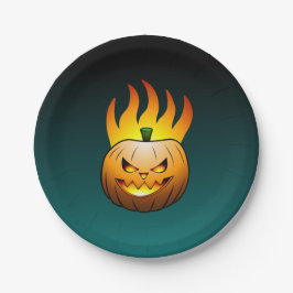 Jack o'lantern Halloween Pappteller