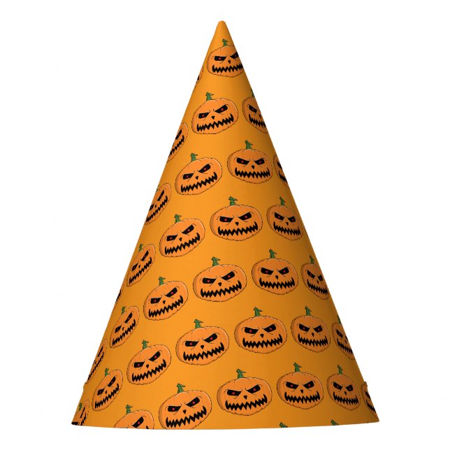 Jack O'Lantern Halloween Partyhütchen (Vorderseite)