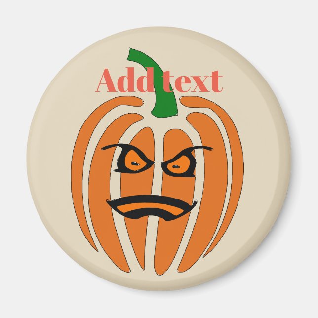 Jack O'Lantern, Kürbisgesicht Magnet (Vorne)