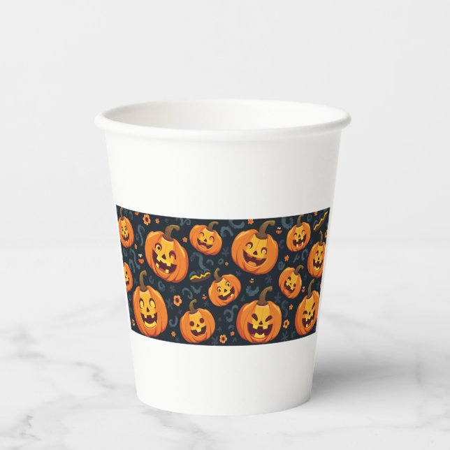 Jack O'lantern Kuss Pappbecher (Vorderseite)