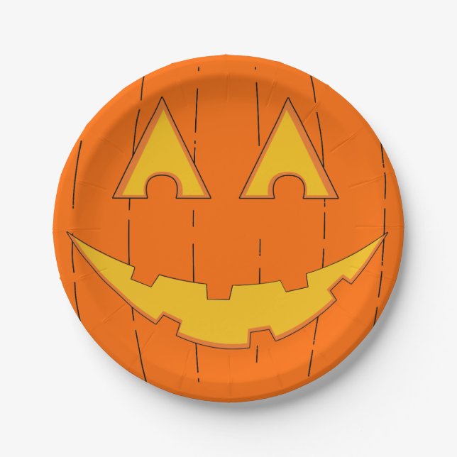 Jack O'lantern Plate Pappteller (Vorderseite)